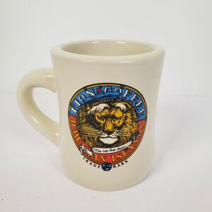 Vtg Lion Coffee Hawaiian Islands Collectors Mug Heavy Diner